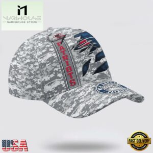 Custom Name NFL Patriots Camo US Classic Baseball Cap