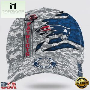 Custom Name NFL Patriots Camo US Classic Baseball Cap