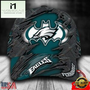 Custom Name NFL Philadelphia Eagles Batman All Over Print 3D Classic Cap