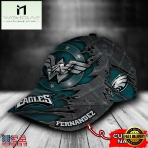Custom Name NFL Philadelphia Eagles Wonder Woman All Over Print 3D Classic Cap