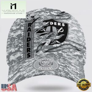 Custom Name NFL Raiders Camo US Classic Baseball Cap