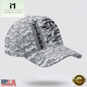 Custom Name NFL Raiders Camo US Classic Baseball Cap