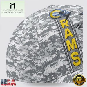 Custom Name NFL Rams Camo US Classic Baseball Cap