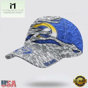 Custom Name NFL Rams Camo US Classic Baseball Cap