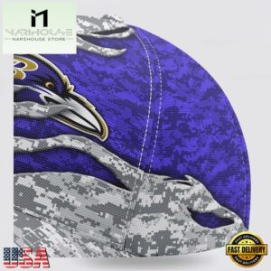 Custom Name NFL Ravens Camo US Classic Baseball Cap
