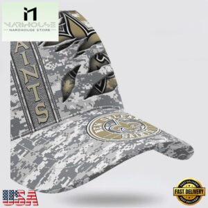 Custom Name NFL Saints Camo US Classic Baseball Cap