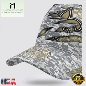 Custom Name NFL Saints Camo US Classic Baseball Cap