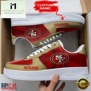 Custom Name NFL San Francisco 49ers Custom Air Force 1 Shoes For Fans