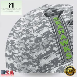 Custom Name NFL Seahawks Camo US Classic Baseball Cap