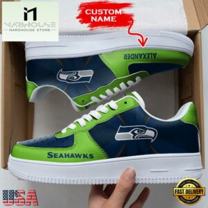 Custom Name NFL Seattle Seahawks Custom Air Force 1 Shoes For Fans