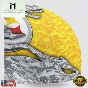 Custom Name NFL Steelers Camo US Classic Baseball Cap