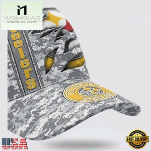 Custom Name NFL Steelers Camo US Classic Baseball Cap