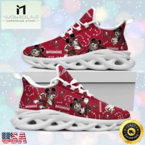 Custom Name NFL Tampa Bay Buccaneers Mickey Mouse Max Soul Shoes