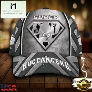 Custom Name NFL Tampa Bay Buccaneers Superman Dad All Over Print 3D Classic Cap