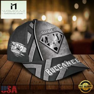 Custom Name NFL Tampa Bay Buccaneers Superman Dad All Over Print 3D Classic Cap