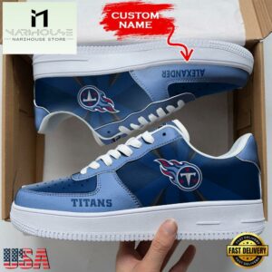 Custom Name NFL Tennessee Titans Custom Air Force 1 Shoes For Fans