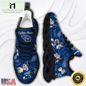 Custom Name NFL Tennessee Titans Mickey Mouse Max Soul Shoes