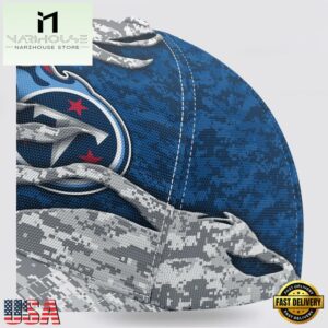Custom Name NFL Titans Camo US Classic Baseball Cap