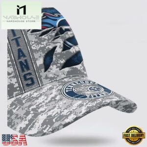 Custom Name NFL Titans Camo US Classic Baseball Cap