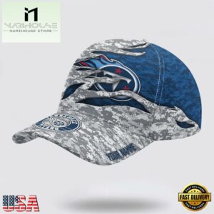 Custom Name NFL Titans Camo US Classic Baseball Cap