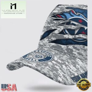Custom Name NFL Titans Camo US Classic Baseball Cap