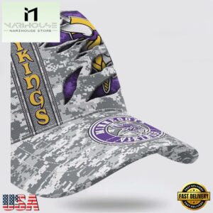 Custom Name NFL Vikings Camo US Classic Baseball Cap