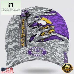 Custom Name NFL Vikings Camo US Classic Baseball Cap