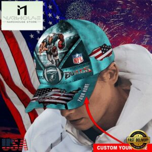 Custom Name Philadelphia Eagles NFL Super Bowl LIX Baseball Cap