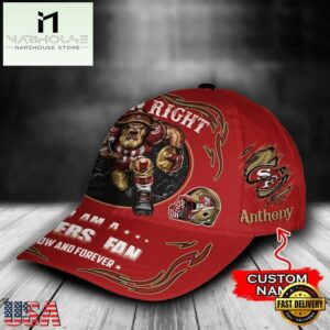 Custom Name San Francisco 49ers NFL Mascot Damn Right Football Team Baseball Cap