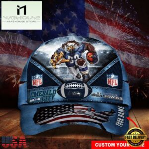 Custom Name Seattle Seahawks NFL Super Bowl LIX Baseball Cap