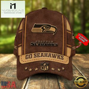 Custom Name Seattle Seahawks Nfl Team Sport Baseball Cap