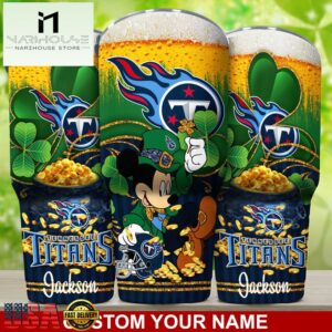 Custom Name Tennessee Titans NFL Irish Mickey Patrick Day Tumbler