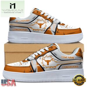 Custom Name Texas Longhorns Air Force 1 Shoes