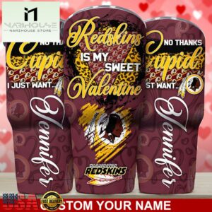 Custom Name Washington Redskins NFL You Are My Sweet Valentine Day Tumbler