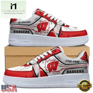 Custom Name Wisconsin Badgers Air Force 1 Shoes