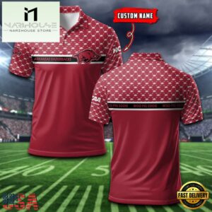 Custom NCAA Arkansas Razorbacks Team Logo Pattern Polo Shirt