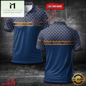Custom NCAA Auburn Tigers Team Logo Pattern Polo Shirt
