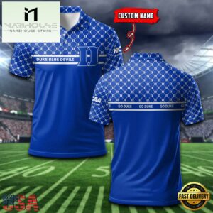 Custom NCAA Duke Blue Devils Team Logo Pattern Polo Shirt
