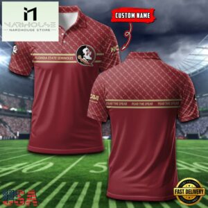 Custom NCAA Florida State Seminoles Team Logo Pattern Polo Shirt