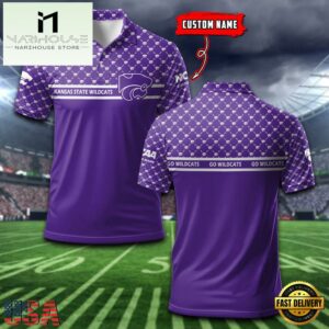 Custom NCAA Kansas State Wildcats Team Logo Pattern Polo Shirt