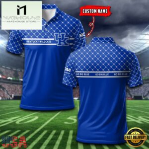 Custom NCAA Kentucky Wildcats Team Logo Pattern Polo Shirt