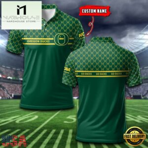 Custom NCAA Oregon Ducks Team Logo Pattern Polo Shirt