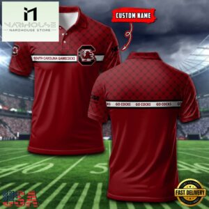 Custom NCAA South Carolina Gamecocks Team Logo Pattern Polo Shirt