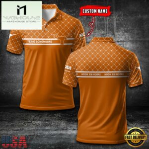 Custom NCAA Texas Longhorns Team Logo Pattern Polo Shirt