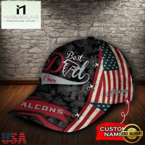 Custom NFL Atlanta Falcons Best Dad All Over Print 3D Classic Cap
