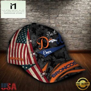 Custom NFL Denver Broncos Best Dad Camo All Over Print 3D Classic Cap