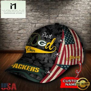 Custom NFL Green Bay Packers Best Dad Ever All Over Print 3D Classic Cap