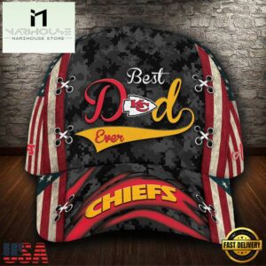 Custom NFL Kansas City Chiefs Best Dad Ever All Over Print 3D Baseball Cap