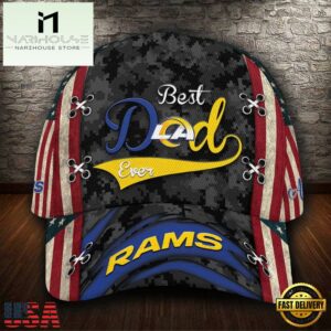 Custom NFL Los Angeles Rams Best Dad All Over Print 3D Classic Cap