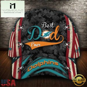 Custom NFL Miami Dolphins Best Dad Ever All Over Print 3D Classic Cap
